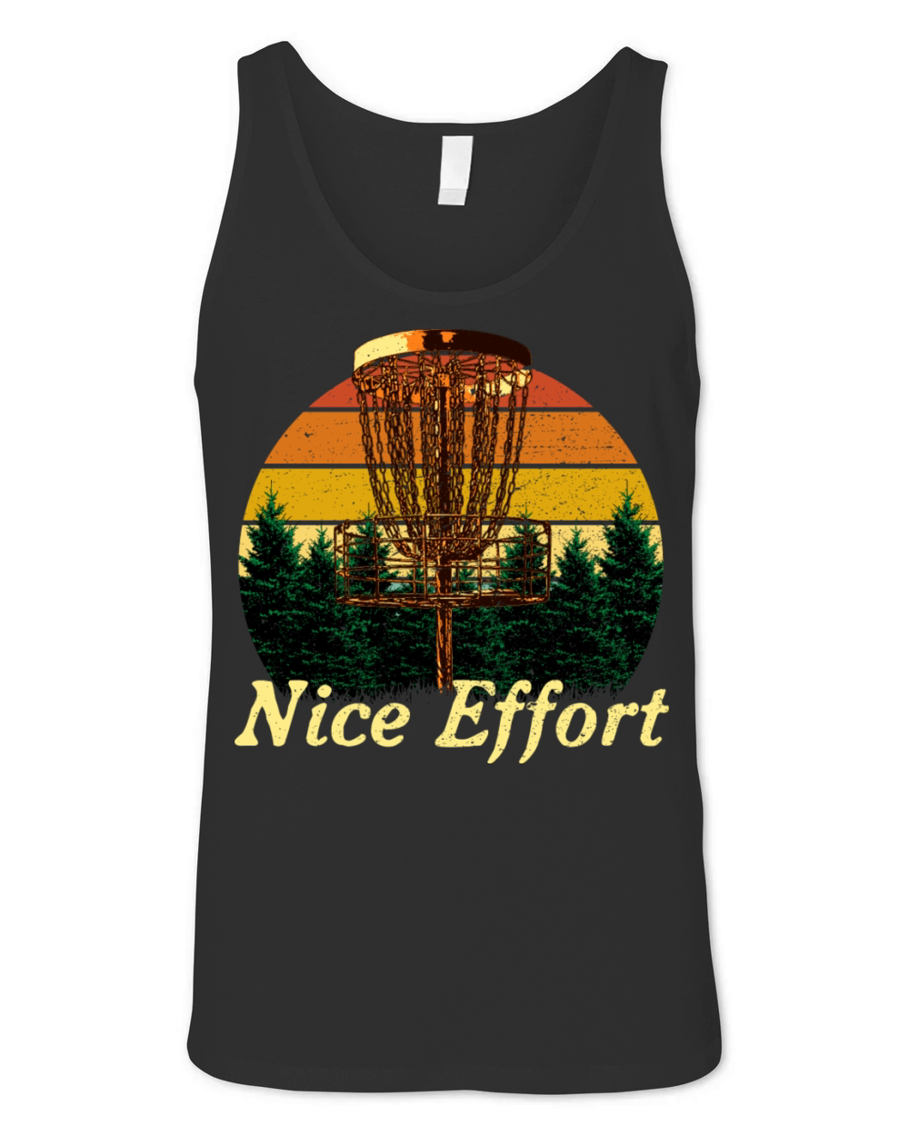 Nice Effort Funny Disc Golf Humor Golfer Sarcastic Unisex Jersey Tank