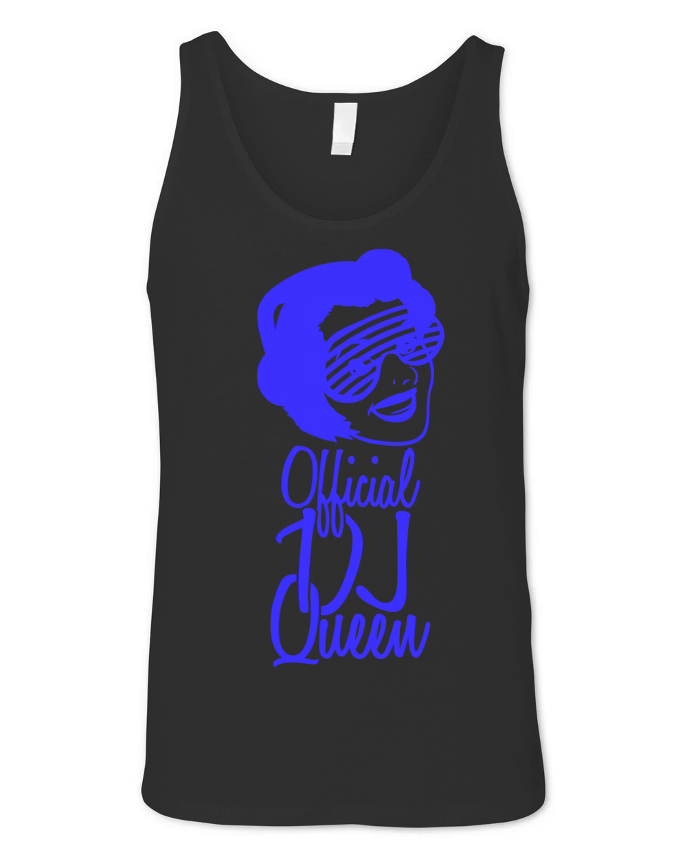 Official DJ Queen Party Retro Vintage Head Face Unisex Jersey Tank