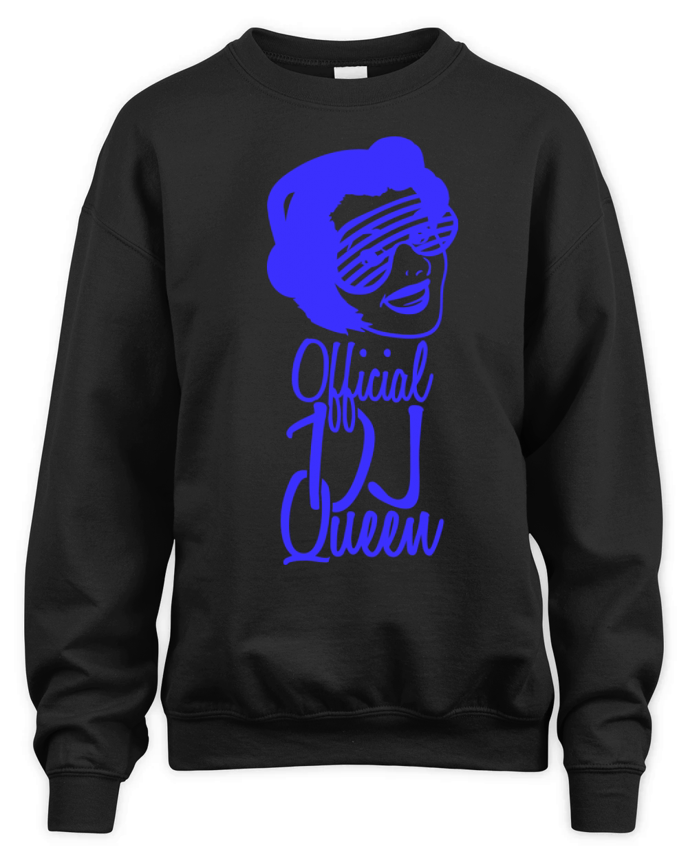 Official DJ Queen Party Retro Vintage Head Face Unisex Premium Crewneck Sweatshirt
