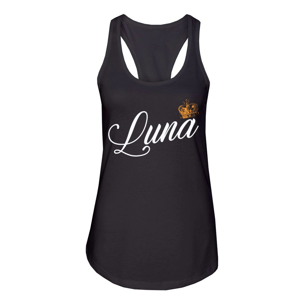 Luna Custom Name for Women Kids Toddlers - Luna Women's Racerback Tank