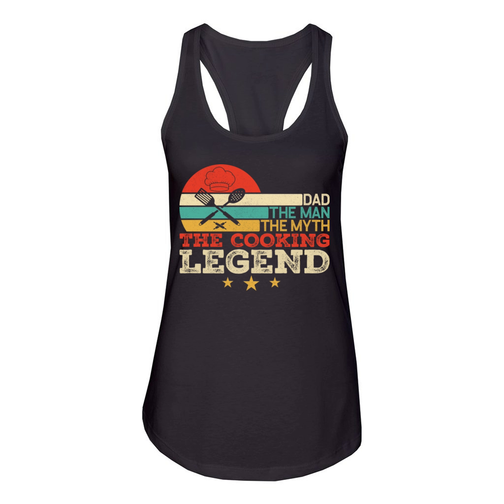 Vintage Cooking Dad The Man The Myth The Legend Women's Racerback Tank