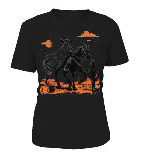 Spooky Ghost Cowboy Rodeo Vintage Halloween Women's T-Shirt