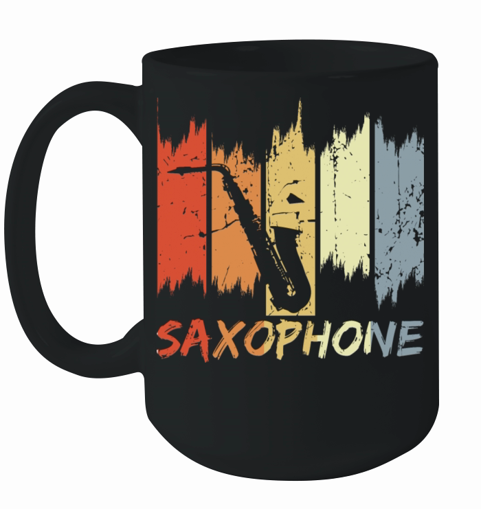 Vintage Saxophone Ceramic Mug