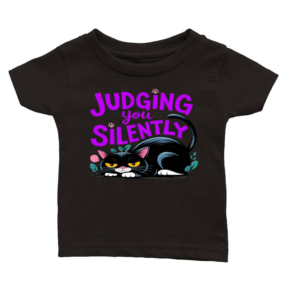 Judging You Silently - Funny Grumpy Cat Classic Baby Crewneck T-shirt