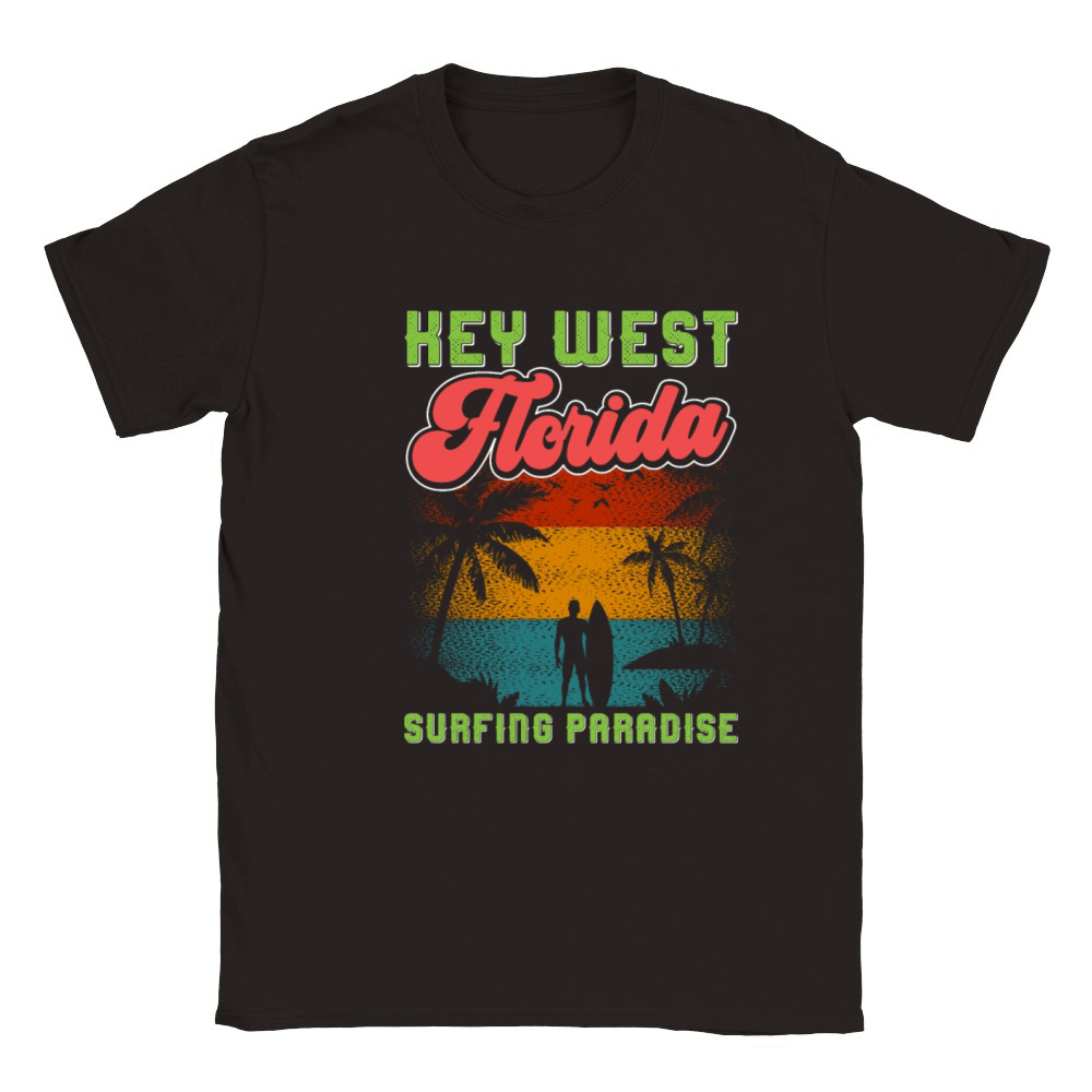 KEY-WEST FLORIDA SURFING PARADISE Vintage Classic Kids Crewneck T-shirt
