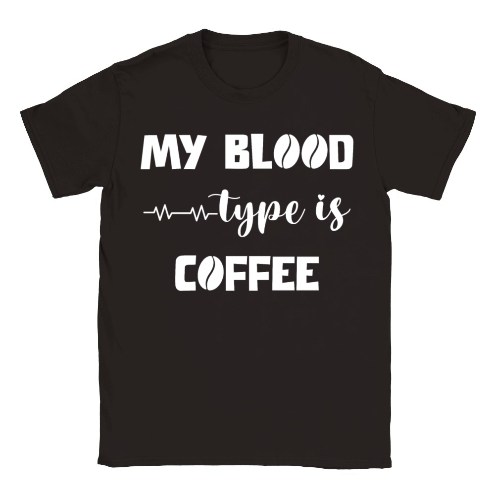 My blood type is coffee Classic Kids Crewneck T-shirt