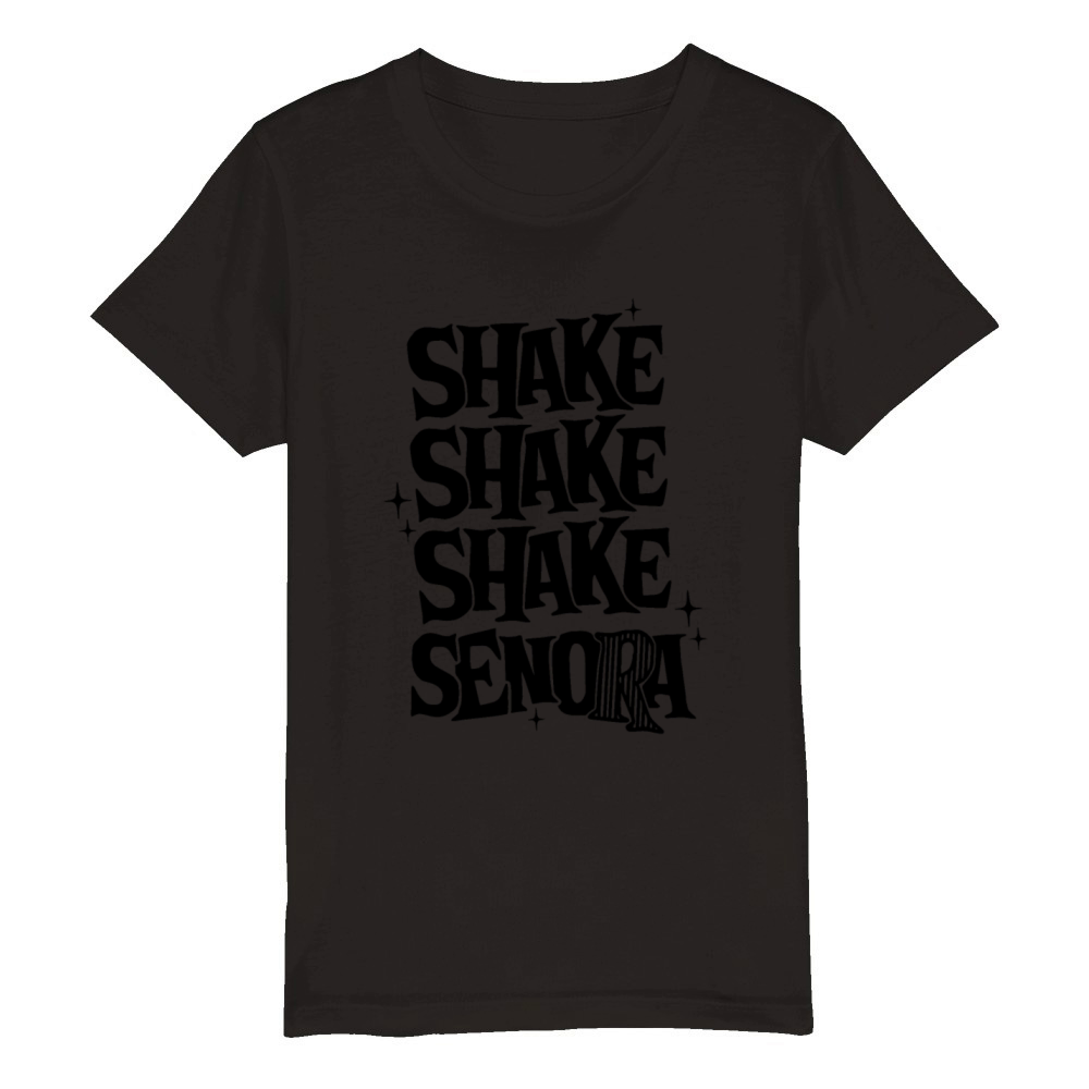Funny Halloween Shake Shake Shake Senora Hallowee Organic Kids Crewneck T-shirt