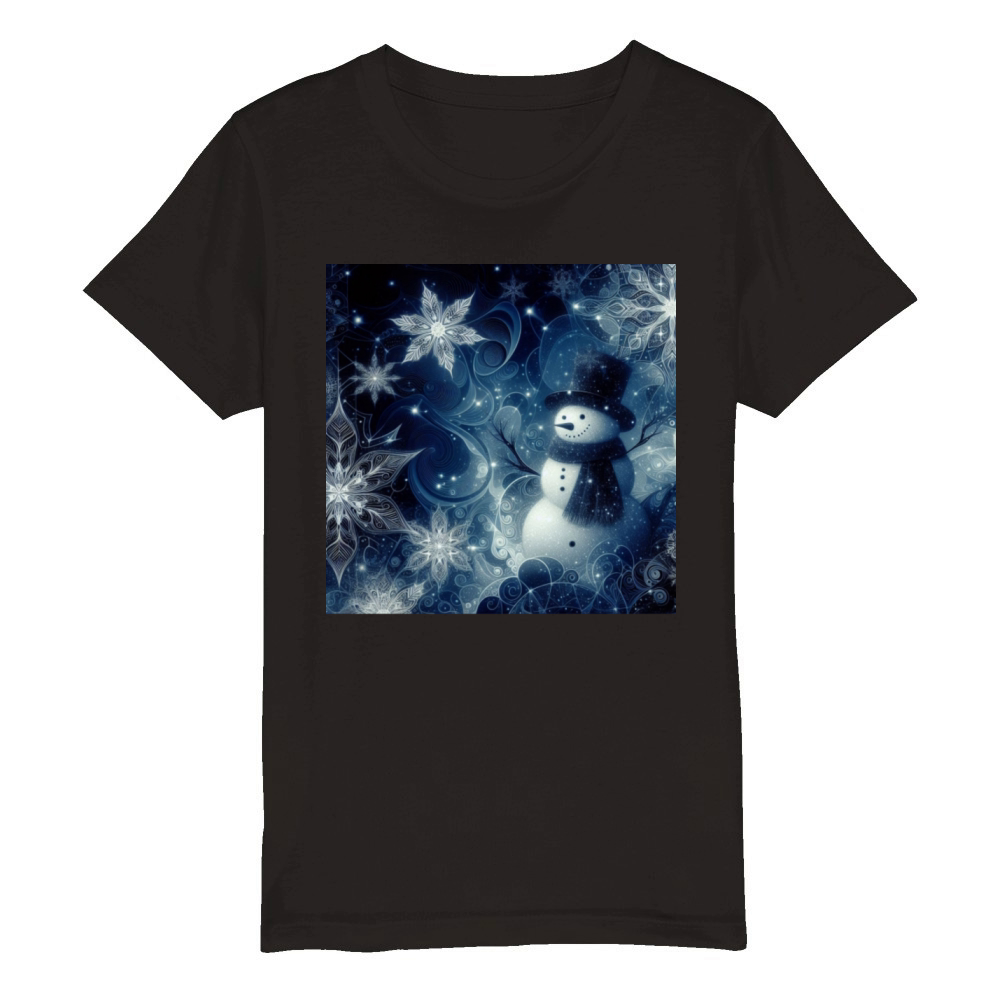 vintage snowman christmas holiday Organic Kids Crewneck T-shirt