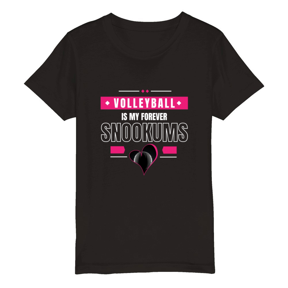 Volleyball Forever Snookums Organic Kids Crewneck T-shirt