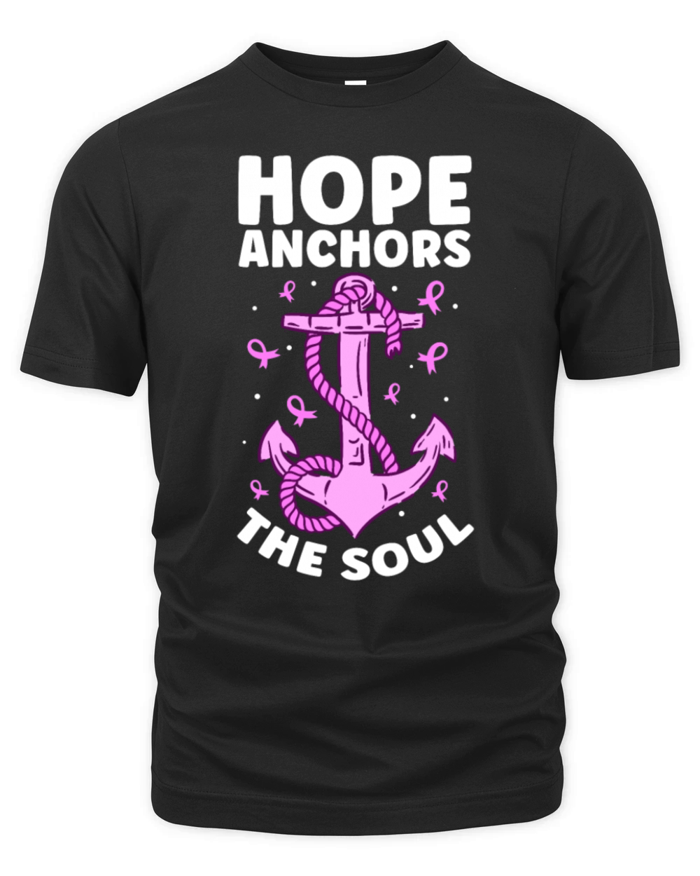 Hope Anchors The Soul Breast Cancer Organic Unisex T-shirt
