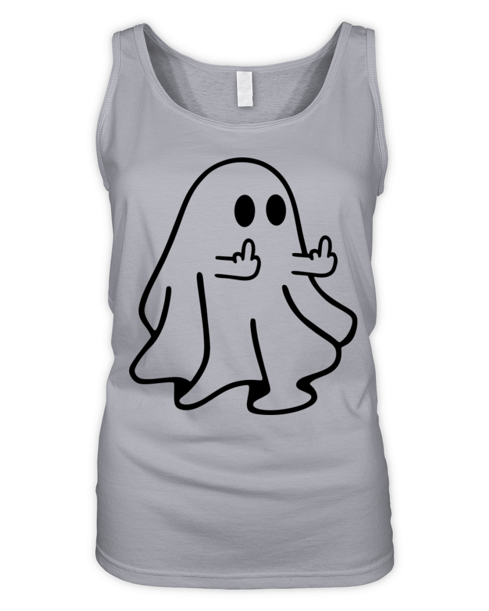 Ghost Say Fxxk Cute Funny Halloween Fxck Finger Organic Women's Tank Top