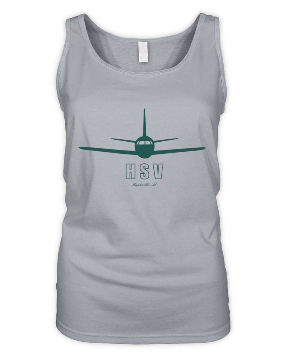 Huntsville Alabama Airplane Logo Airport Code HSV Organic Women's Tank Top