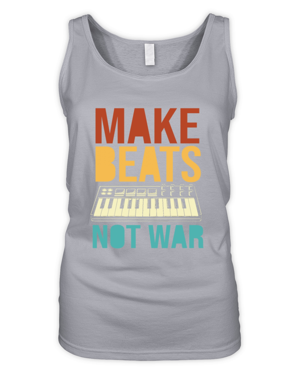 Retro vintage Music Producer Make Beats Not War Organic Women's Tank Top