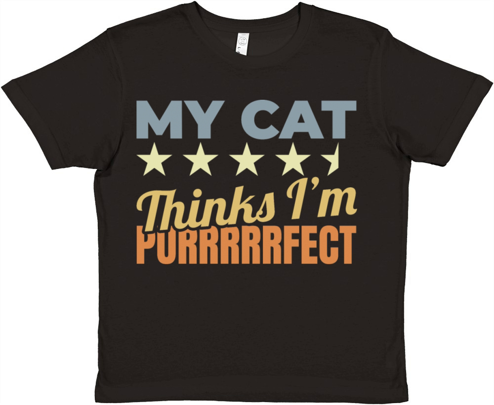 Funny Cat Owner Quote Premium Kids Crewneck T-shirt