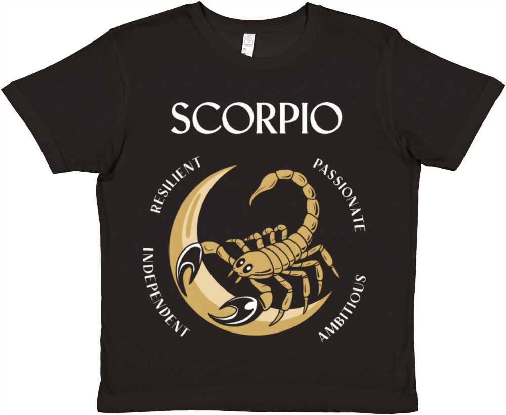 Scorpio Rising Ambitious Competitive Scorpio Trait Premium Kids Crewneck T-shirt
