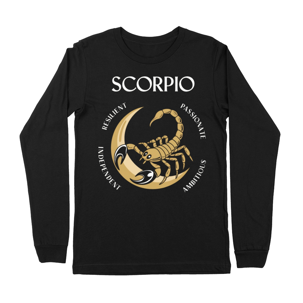 Scorpio Rising Ambitious Competitive Scorpio Trait Premium Long Sleeve