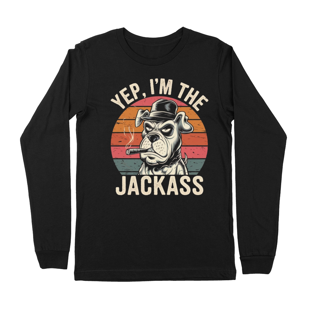 Yep I m The Jackass Funny Vintage Halloween dog Premium Long Sleeve