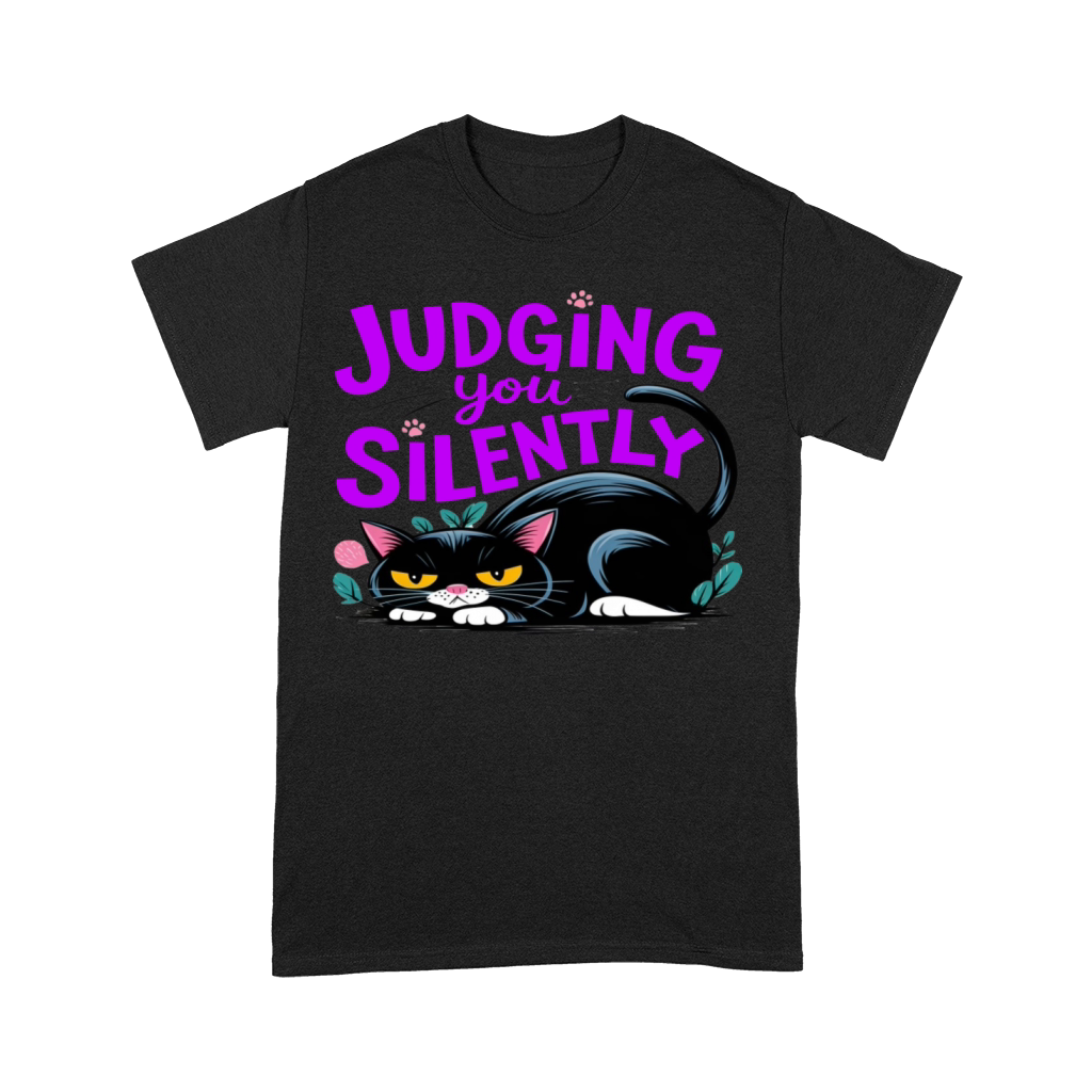 Judging You Silently - Funny Grumpy Cat Premium T-shirt