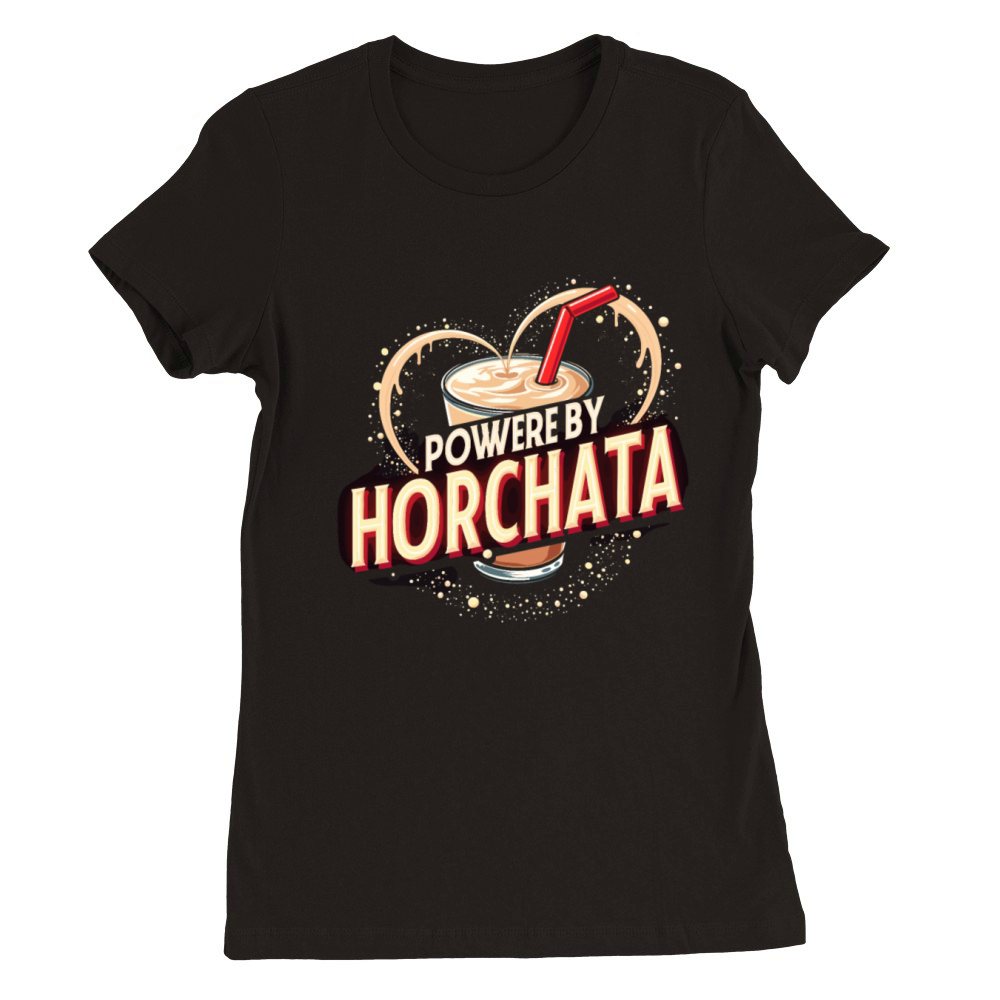 Vintage Retro Style Horchata Mexican Drink Summer Premium Womens Crewneck T-shirt