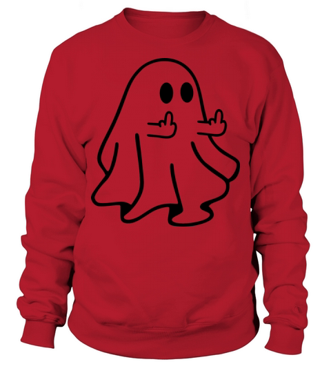 Ghost Say Fxxk Cute Funny Halloween Fxck Finger Sweatshirt Unisex