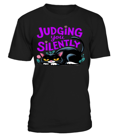 Judging You Silently - Funny Grumpy Cat T-Shirt Unisex