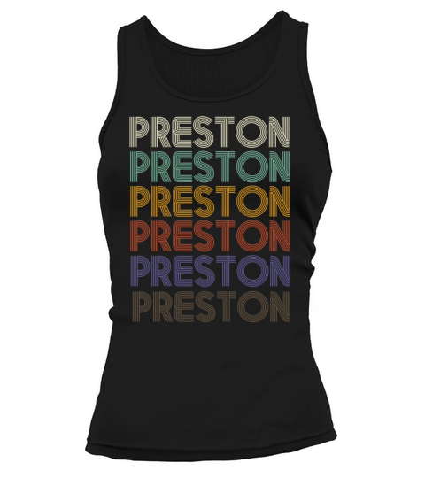 PRESTON First Name Retro Pattern Vintage Stylet Tank top Woman