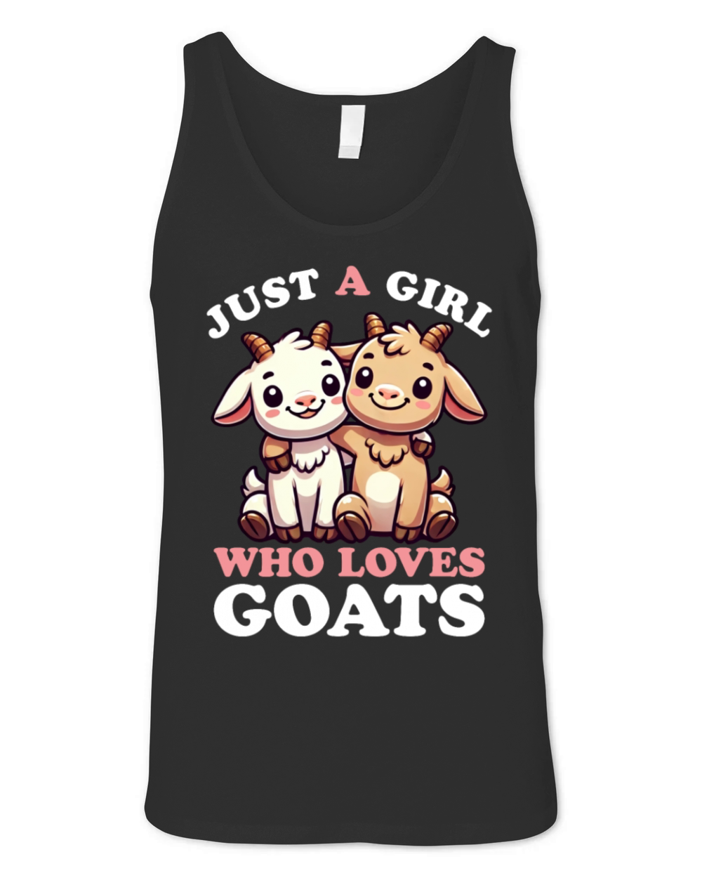 Just a Girl who Loves Goats Women Goat Lover Unisex Jersey Tank