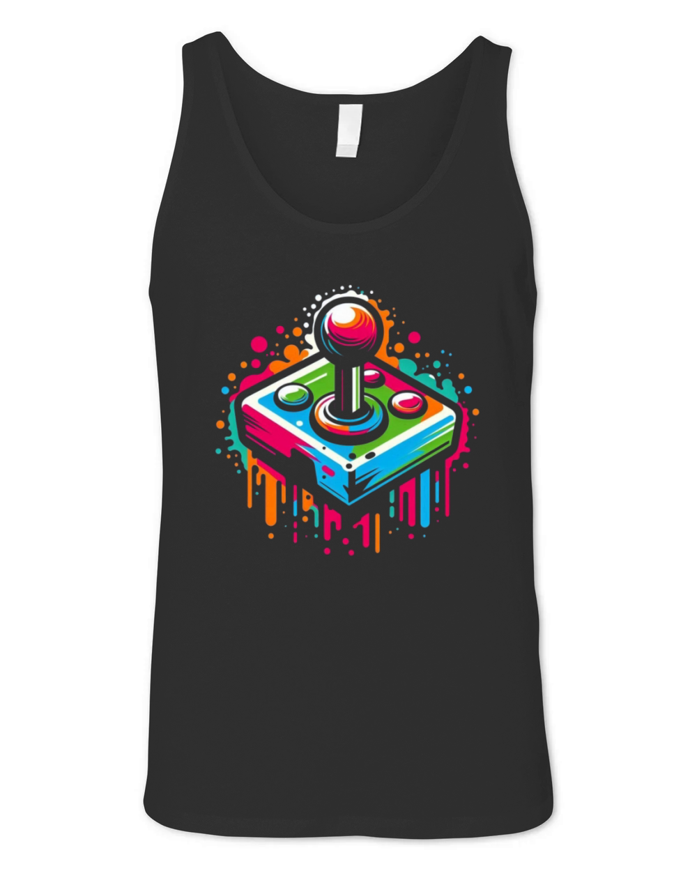 Retro Joystick Splash Vintage Gaming Design Unisex Jersey Tank