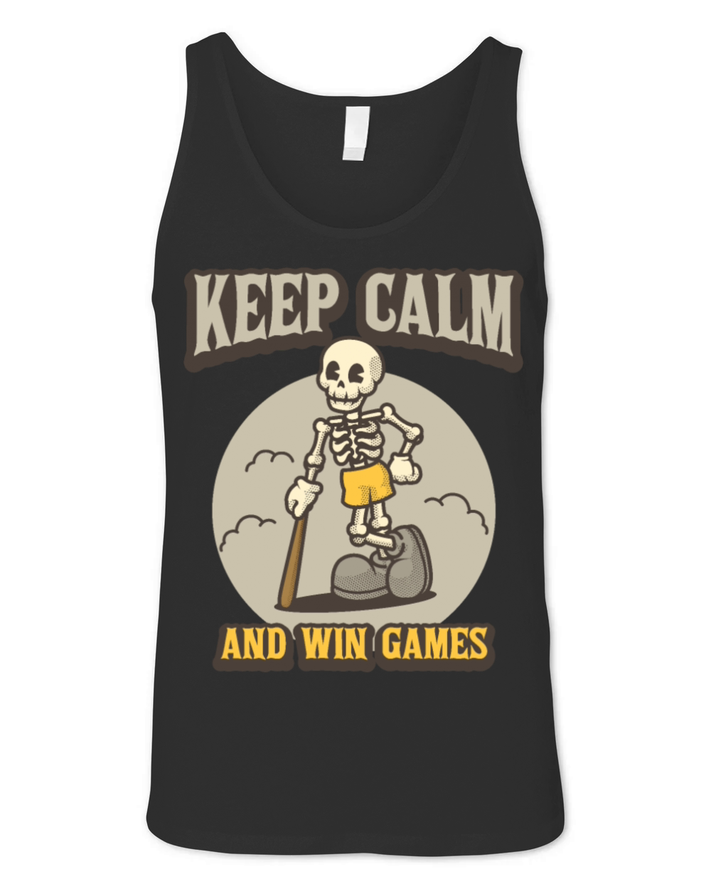 Retro Skull Baseball Vintage Mascot Classic Unisex Jersey Tank