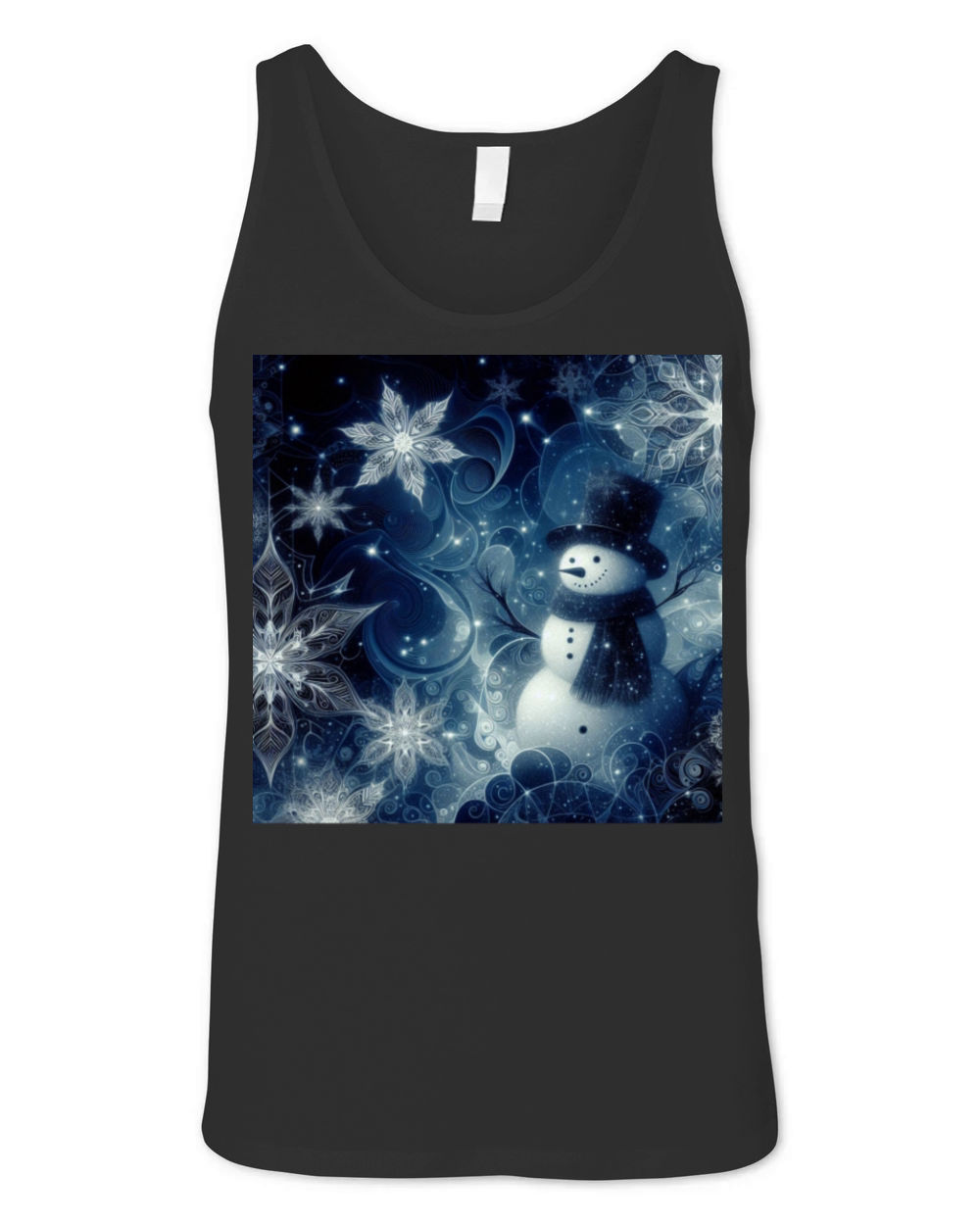 vintage snowman christmas holiday Unisex Jersey Tank