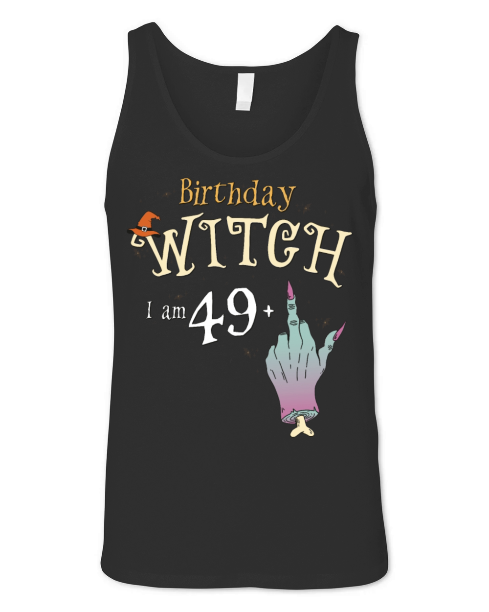 Witch Funny Halloween HallowQueen 50th Birthday Unisex Jersey Tank