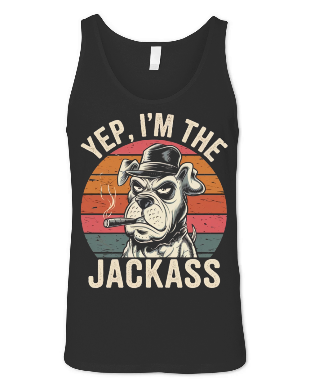Yep I m The Jackass Funny Vintage Halloween dog Unisex Jersey Tank