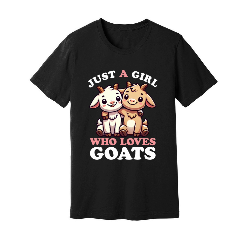 Just a Girl who Loves Goats Women Goat Lover Unisex Jersey Tee