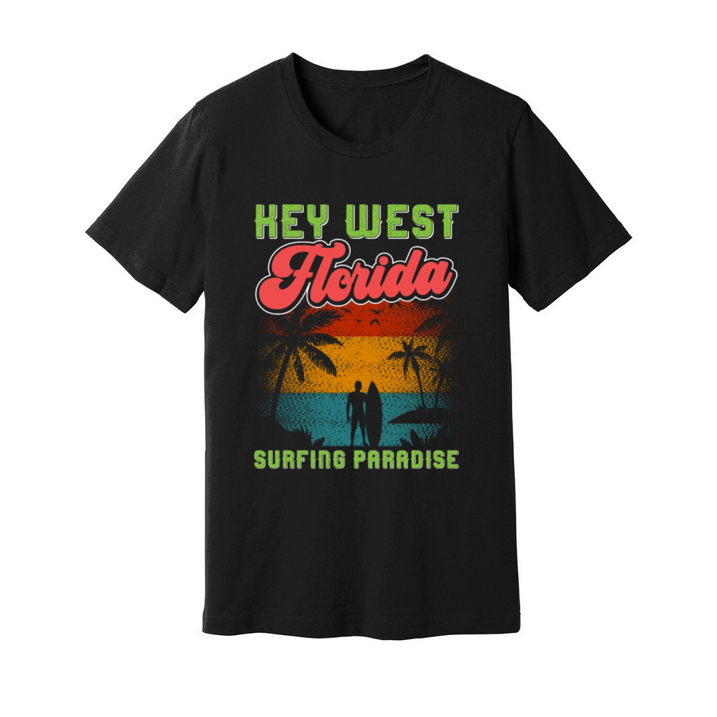 KEY-WEST FLORIDA SURFING PARADISE Vintage Unisex Jersey Tee