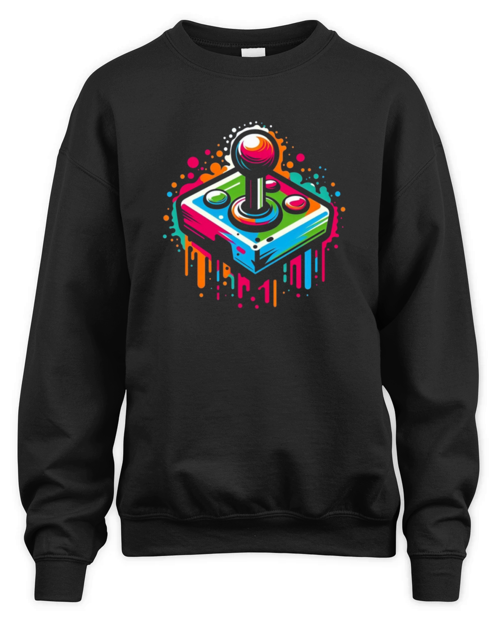Retro Joystick Splash Vintage Gaming Design Unisex Premium Crewneck Sweatshirt