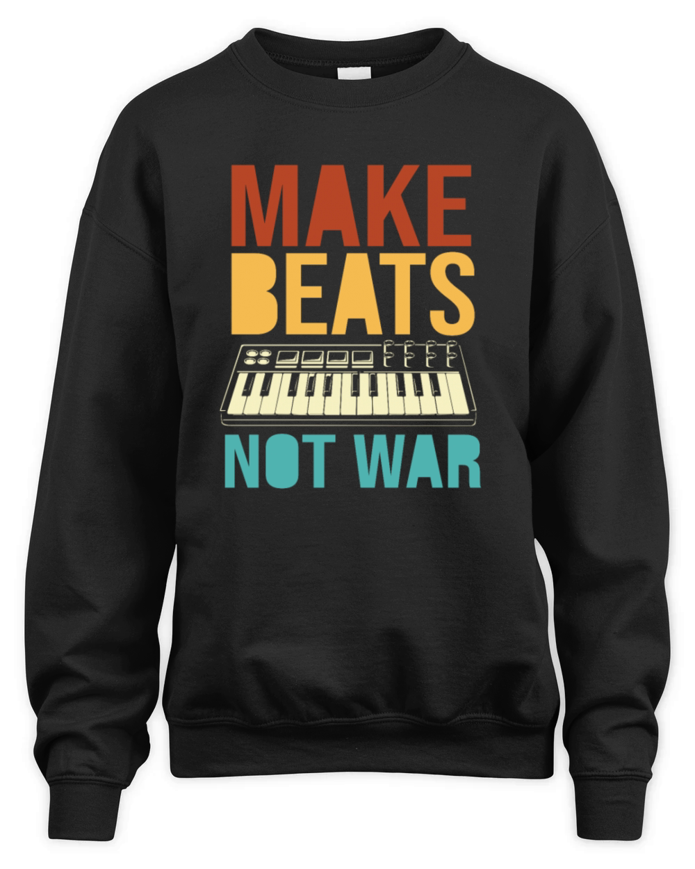 Retro vintage Music Producer Make Beats Not War Unisex Premium Crewneck Sweatshirt