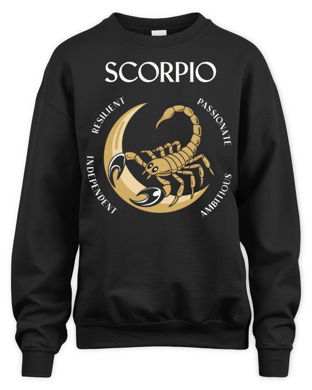 Scorpio Rising Ambitious Competitive Scorpio Trait Unisex Premium Crewneck Sweatshirt