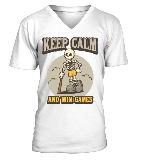 Retro Skull Baseball Vintage Mascot Classic V-Neck T-shirt