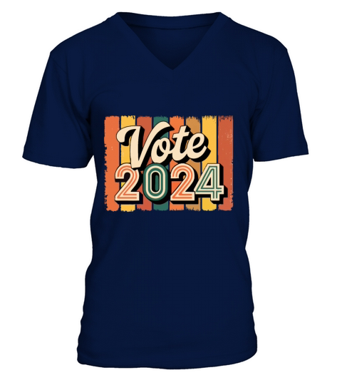 VOTE 2024 Vintage V-Neck T-shirt