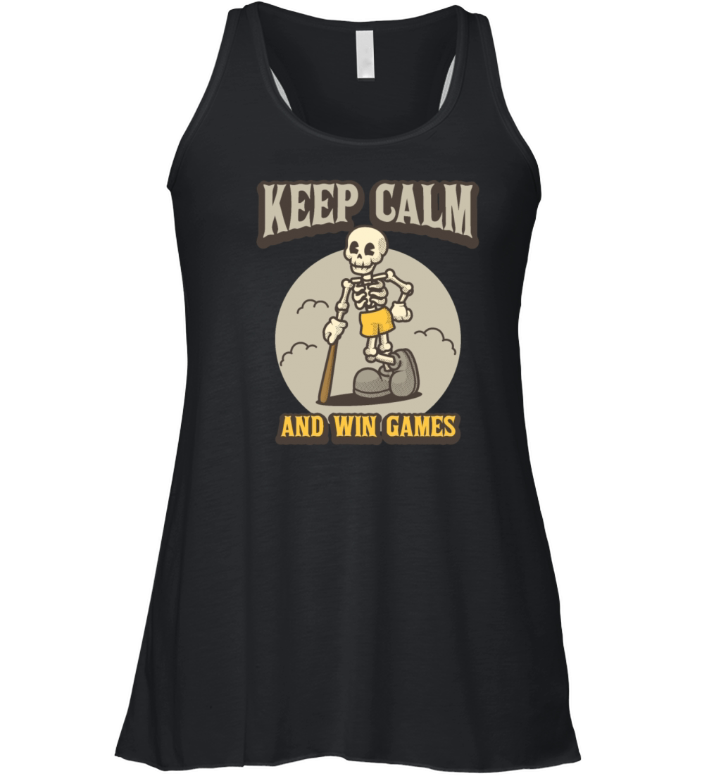 Retro Skull Baseball Vintage Mascot Classic Women's Flowy Tank Top