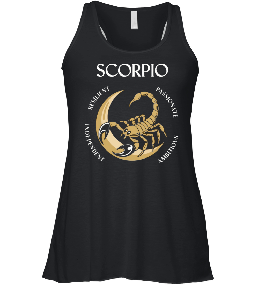 Scorpio Rising Ambitious Competitive Scorpio Trait Women's Flowy Tank Top