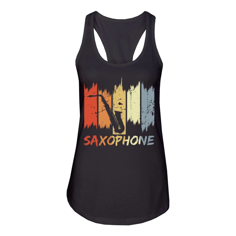 Vintage Saxophone Women's Racerback Tank