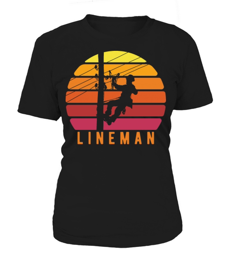 Lineman Vintage Retro Electrician Gift Women's T-Shirt