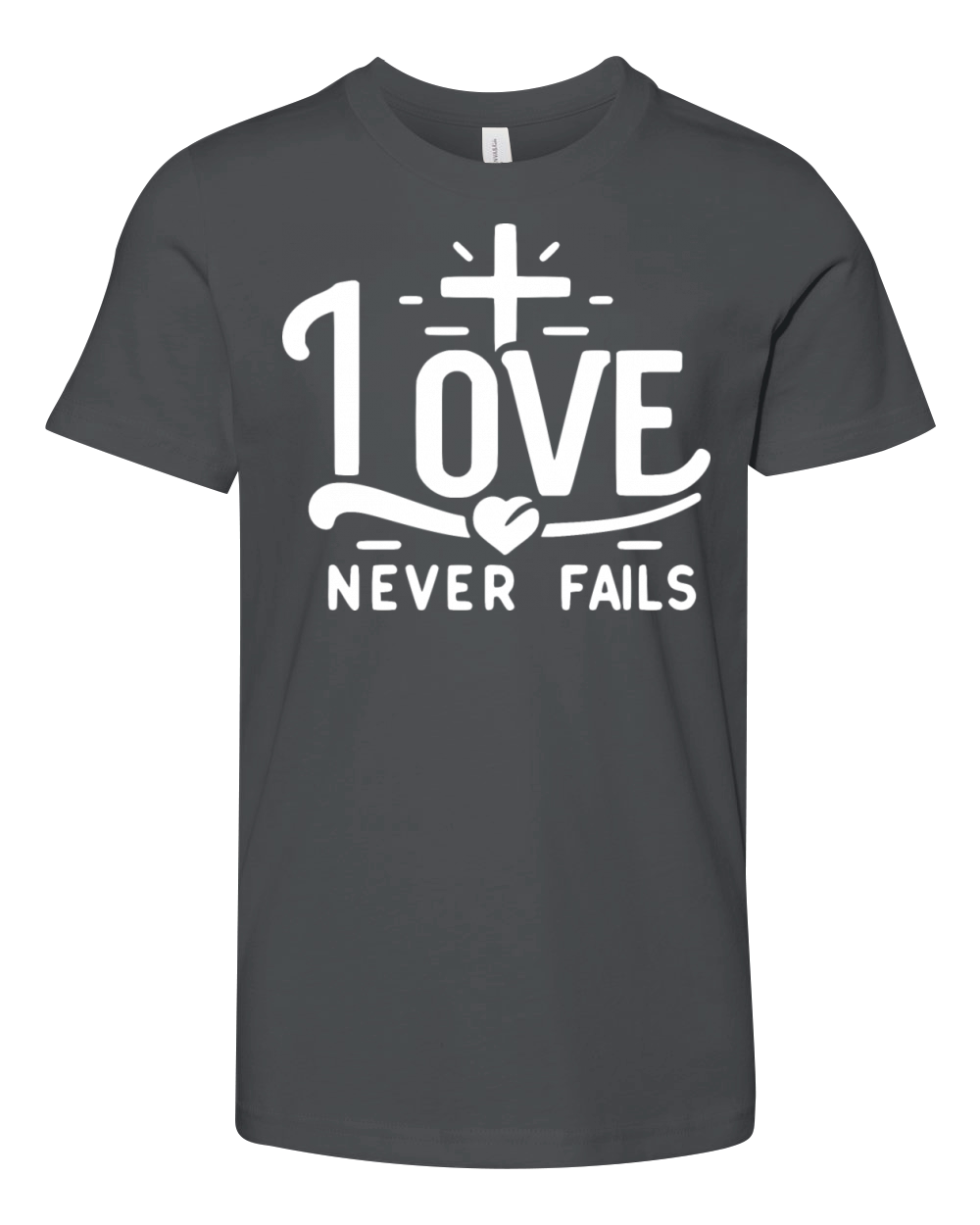 Love Never Fails Youth Unisex Jersey Tee