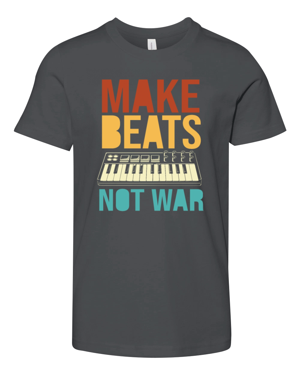Retro vintage Music Producer Make Beats Not War Youth Unisex Jersey Tee