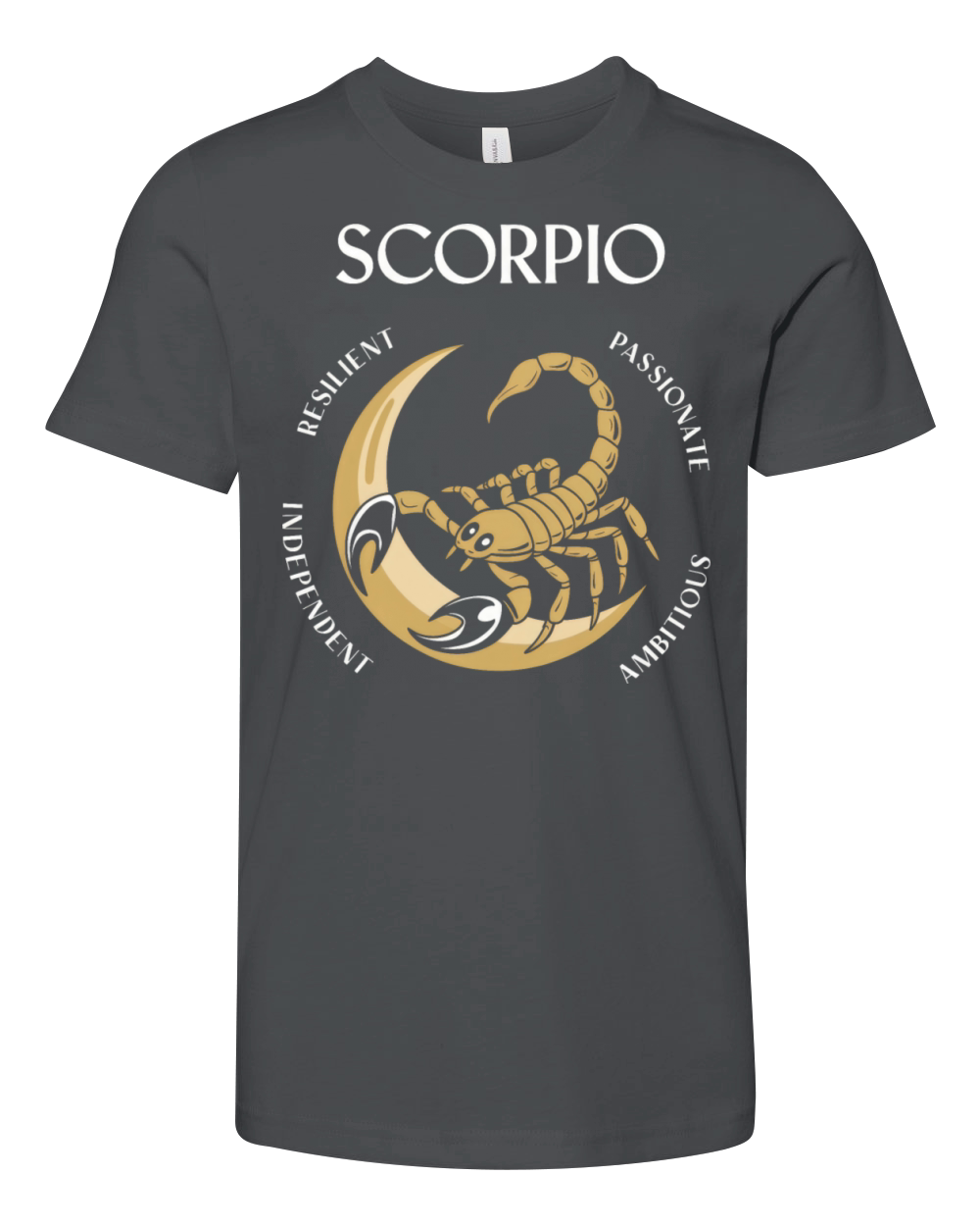 Scorpio Rising Ambitious Competitive Scorpio Trait Youth Unisex Jersey Tee