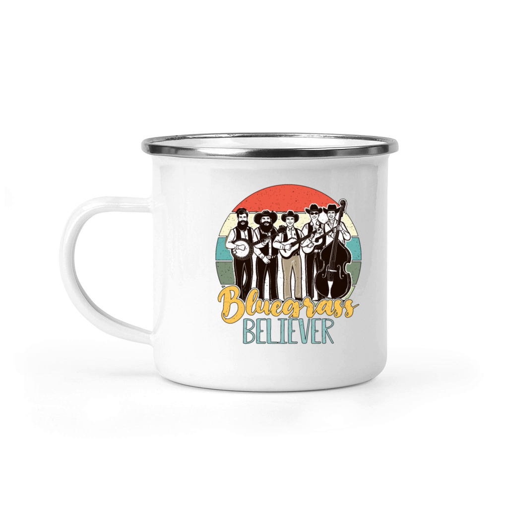 Bluegrass Believer Retro Musician Country Music Camping Mug