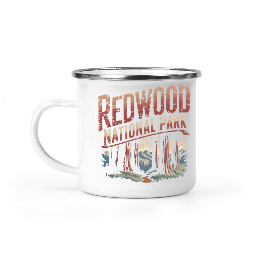 Redwood National park vintage Camping Mug