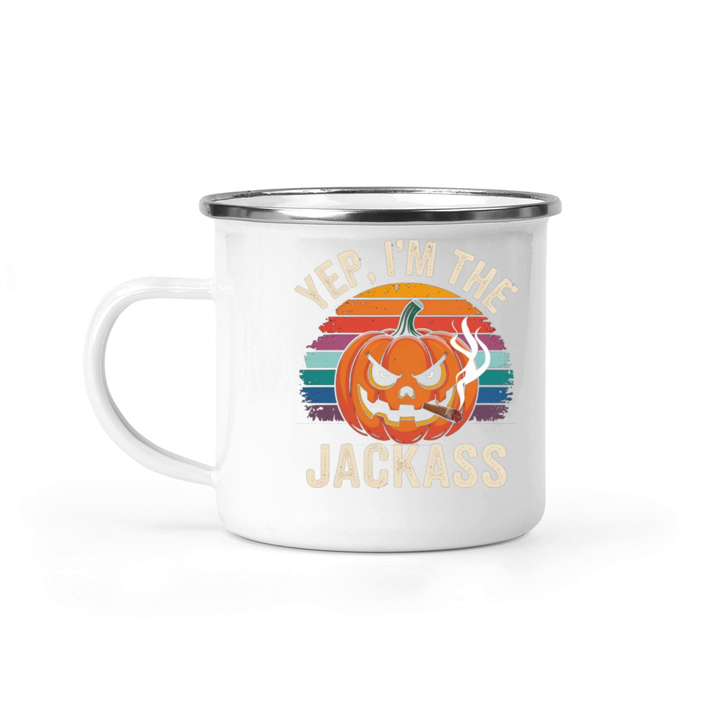 Yep I m The Jackass Funny Vintage Halloween season Camping Mug