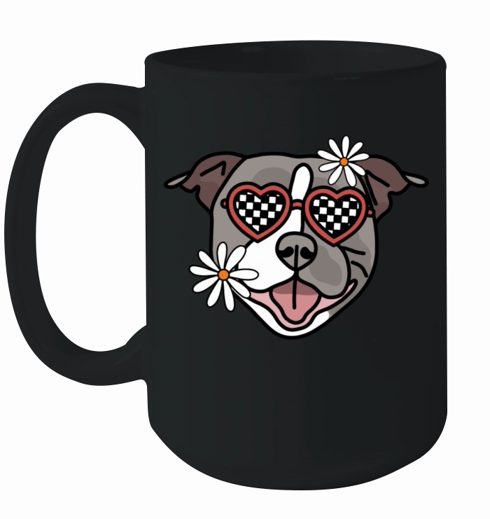Staffordshire Grey Retro Dog Ceramic Mug